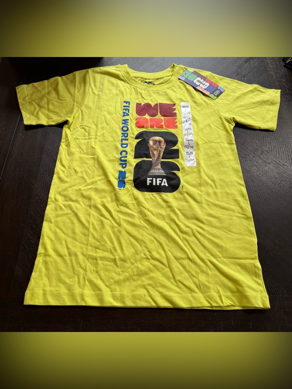 FIFA World Cup Yellow Graphic Big Kids T-Shirt